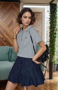 Mini jupe élégante de soirée d'été décontractée pour femmes, taille moyenne, solide, froncée, fournisseur de gros de vêtements