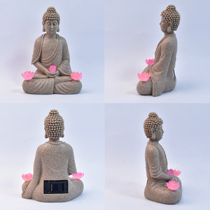Statue de <span class=keywords><strong>Bouddha</strong></span> souriant transfrontalière, ornements de <span class=keywords><strong>jardin</strong></span> <span class=keywords><strong>zen</strong></span> chinois, lampe de <span class=keywords><strong>jardin</strong></span> solaire extérieure étanche <span class=keywords><strong>pour</strong></span> le jardinage - Product Image 5