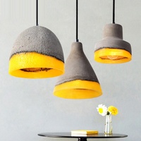 Moderne multi-forme Pendentif Lampe Ciment Abat-Jour Simple Réglable Suspension Cuisine Béton Matériel Lustre