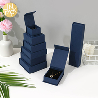 Boîte à bijoux magnétique de luxe IN PACK, boîte cadeau rigide pour bijoux avec logo personnalisé, mini boîte de rangement pour bijoux, boîte d'emballage pour bijoux