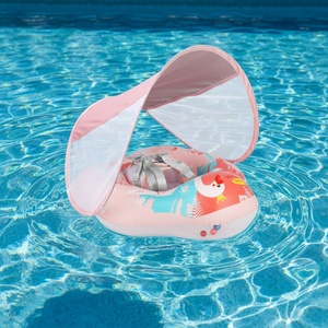 สระว่ายน้ำเด็กพกพา Swimbobo แบบเป่าลม เป็นมิตรกับสิ่งแวดล้อม พร้อมหลังคาถอดได้ วัสดุ PVC พร้อมห่วงยางป้องกัน ดีไซน์เพื่อความปลอดภัยสำหรับเด็ก - Product Image 1