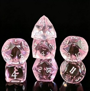 Jeu de dés polyédriques en cristal taillé pour les jeux de rôle de table et de société - Product Image 4