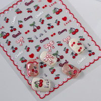 Fournitures pour ongles Série Fruits Autocollants 5D en relief pour ongles Décalcomanies à presser Cerise Fraise 3D Produits de beauté DIY