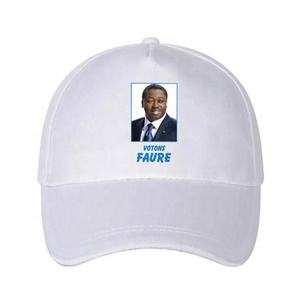 Chapeaux de <span class=keywords><strong>campagne</strong></span> politique promotionnels bon marché pour hommes Chapeau blanc en polyester imprimé avec logo personnalisé pour les élections - Product Image 1