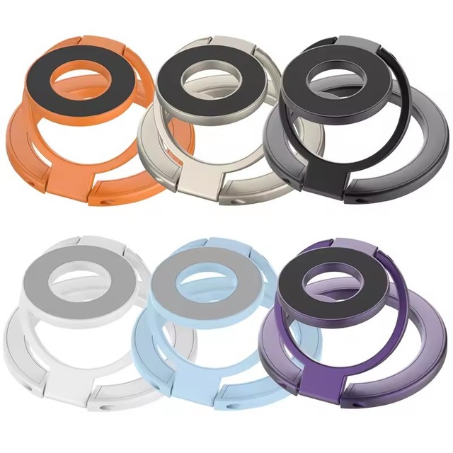 NEW Double-Sided Magnetic Phone Stand Ring Holder Kickstand Magnet Grip for iPhone 17 16 15 14 13 12 Pro Max Gym Car Holder