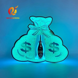 Expositor de Botellas de Champán con LED <span class=keywords><strong>y</strong></span> Bolsa de Dinero Acrílica Personalizada Richshining, para Servicio VIP en Bares de Hombres Ricos - Product Image 2