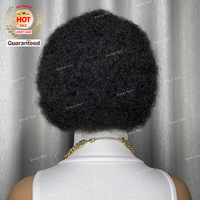 Perruques Courtes Pixie Afro Frisées en Cheveux Humains, Perruque Bob Courte Entièrement Faite à la Machine, 100% Cheveux Humains, Pas Chères, Sans Lacet, pour Femmes Noires