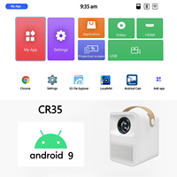 Mini Proyector LED CRE CR35, Compatible con 4K, 1080P HD, Android, Batería Integrada, Cine en Casa Portátil