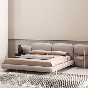 Camera da letto moderna set letto grande testiera in pelle con comodino design italiano letto matrimoniale king size - Product Image 4