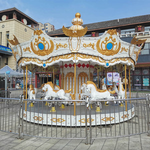 Manège de luxe européen pour enfants, 16 places, avec chevaux rotatifs, en métal, pour parcs d'attractions, centres commerciaux, intérieur et extérieur - Product Image 1