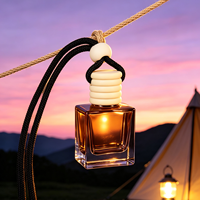 Diffuseur de parfum pour voiture de haute qualité, flacon en verre givré blanc mat avec bouchon à vis, flacons en verre
