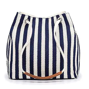 Factory Supply Heavy Duty Striped Canvas Beach Tote Bag Custom Logo Eco Cotton Weekend Travel Bag