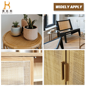 Tessuto sintetico rotolo di plastica Rattan canna materiale Open Rattan maglia per la decorazione della casa - Product Image 6