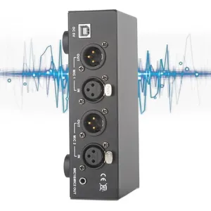 Mezclador de tarjeta de sonido Digital con interfaz de Audio profesional para micrófono, instrumento Musical, grabación de entrada de línea