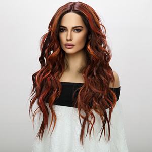 2024 SMILCOホット販売ヨーロッパとアメリカのファッションレースウィッグコーヒーグラデーションカーリーヘア女性ウィッグボブウィッグ女性用 - Product Image 3
