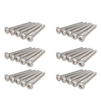 Vis sans tête DIN 926 1986 en acier inoxydable/titane avec pointe pleine et fente, finition oxyde noir, zinguées