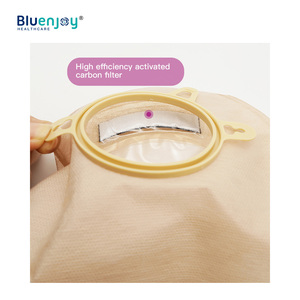 Sacca per stomia drenabile bluenoy per colostomia <span class=keywords><strong>2</strong></span> pezzi sacchetti per colostomia 57mm con chiusura a gancio e ad anello - Product Image 4