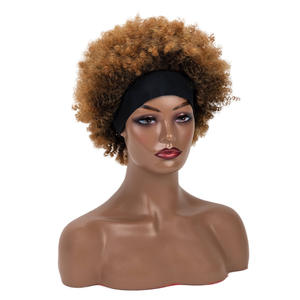 Marron foncé Haute Qualité Soie Glacée Petite Dentelle Bouclée Bandeau Couverture Longue Bouclée Fibre Synthétique Foulard Perruque Explosion Transfrontalière - Product Image 4