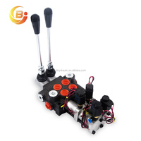 Vanne de commande monobloc pneumatique hydraulique Junbao P40 40L-Min à 2 voies avec joystick et solénoïde manuel pour chariot élévateur