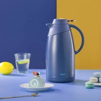 Jarra de Café de Plástico PINKAH de 2.0L, Termo de Doble Pared de Grado Alimenticio, Mantiene la Temperatura Caliente/Fría Durante 24 Horas, con Indicador de Temperatura, Estilo Árabe