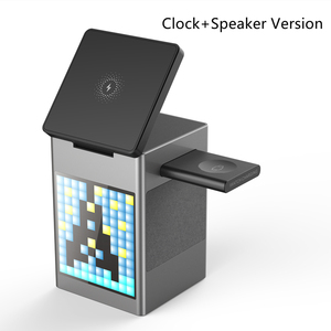 Support de <span class=keywords><strong>chargeur</strong></span> <span class=keywords><strong>sans</strong></span> <span class=keywords><strong>fil</strong></span> multifonction 15W Chargement rapide RVB LED <span class=keywords><strong>Pixel</strong></span> Animation Réveil personnalisable <span class=keywords><strong>6</strong></span> 1 RVB personnalisable - Product Image 2