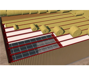 Màu thép mạ kẽm sóng đá len cách nhiệt mái Sandwich Panel - Product Image 4