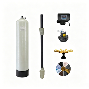 Réservoir adoucisseur d'eau en PRV 10x54, Fût filtrant industriel en résine 1054, 150 psi avec vanne de commande supérieure pour système de traitement de l'eau - Product Image 1