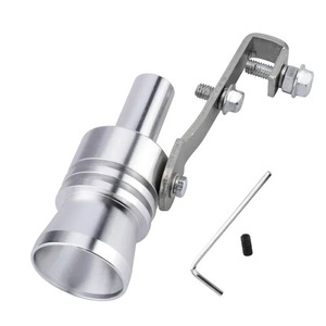 Silbato Turbo de Aleación de Aluminio KS 01 para Tubo Recto, Imitador de Sonido de Escape de Coche, Mejora de Rendimiento, Plateado - Product Image 1