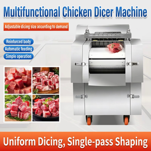 Machine commerciale de découpe d'os, hachoir à viande congelée, coupe-cubes pour côtes de porc et volaille, en acier inoxydable, avec convoyeur, haute efficacité - Product Image 4