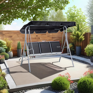 Meubles de jardin convertibles pour patio extérieur Auvent convertible et pergola comprenant un <span class=keywords><strong>banc</strong></span> de balançoire pour porche - Product Image 4