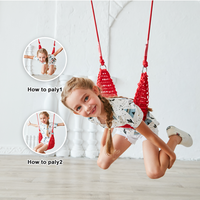 Ropecube Balançoire pour enfants tricotée à la main, réglable, pour intérieur/extérieur, en plastique durable, facile à utiliser, pour parcs de trampolines et écoles