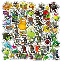60PCS Stiker Permainan Lucu PVZ Plants Vs Zombies