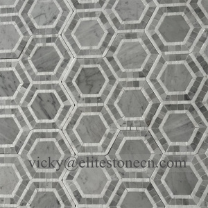 Carreaux de mosaïque hexagonale - Résistants à l'usure et antidérapants pour les murs intérieurs, les crédences de cuisine et les entrées de maison - Product Image 3