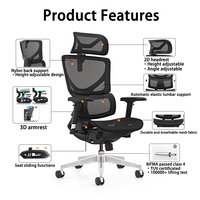 Fauteuil de bureau ergonomique pivotant en tissu, réglable en hauteur, pour la maison, le bureau, le salon et la chambre à coucher