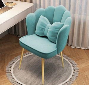 Household petal chair makeup chair simple and trendy <b>stool</b> girls' bedroom backrest dressing table nail art chair luxury chair - Product Image 5