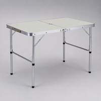 Table de pique-nique pliante en alliage d'aluminium, design bi-pliable, portable, pour la plage et le camping, avec trou pour parasol, 2 chaises pliantes, mobilier d'extérieur