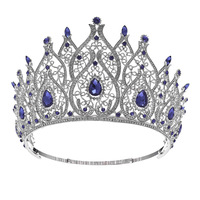 Diamant en argent personnalisé gratuit diadème rond complet couronne de reine beauté princesse concours gagnant couronnes de cristal diadèmes