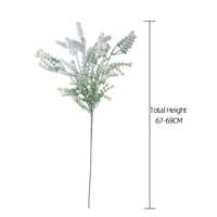 GF15696 Flocon de neige Babys Breath Fleurs artificielles Tige blanche Fleurs artificielles en vrac Gypsophile Home Decor