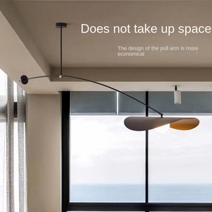 Lámpara colgante LED moderna de 3 colores, candelabro de cristal de hierro grande para espacios interiores para hoteles, villas, habitaciones, lámpara elegante - Product Image 2