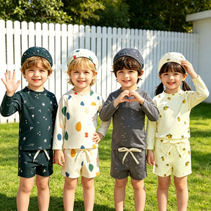 Kids Swimwear 2 Piece Children Beach Swimsuit Long Sleeve <strong>Swimming</strong> Suits <strong>Toddler</strong> Swim Wear Boys Girls <strong>Swimming</strong> <strong>Costumes</strong> - Product Image 5