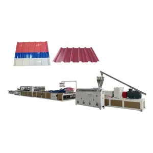 PVC Trapezoid Building Material Heat Insulation Roof Tile Sheet Board Plate Form Manufacture Making Machine Line