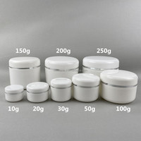 Pot de crème pour le visage cosmétique de maquillage rechargeable 10g 20g 30g 50g 100g 150g 200g 250g 8 Oz pots en plastique PP blanc avec couvercle en dôme