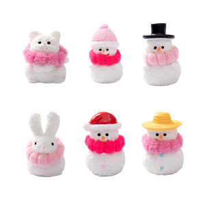 Figuras de Muñeco de Nieve Navideño de Resina, Mini Decoración de Escritorio, Uso en Interiores - Product Image 5