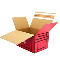 Cajas de Cartón Corrugado con Cierre de Cremallera y Logotipo Personalizado, Cartón RSC con Tira Desprendible Fácil de Abrir, Cajas de Cartón para Envío