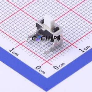 ST-1101V-H H=6mm Tactile Switch Through hole Switch Single Pole Single Throw Rectangle Button 2.6N Right Angle Insert - Product Image 1