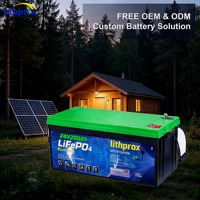 Batería de Litio LiFePO4 de 25.6V 200AH 5KW, Grado A, para Almacenamiento Doméstico, con BMS Inteligente, RS485, Conector Anderson, Más de 6000 Ciclos, Certificaciones CE, RoHS, IP67, OEM, ODM