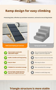<span class=keywords><strong>Escalier</strong></span> pour animaux de compagnie, aide à l'escalade pour chiens, tissu antidérapant, hauteur réglable, extérieur - Product Image 6