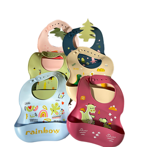 Vendita calda all'ingrosso Bpa Free Food Grade regolabile morbido impermeabile Silicone 3D bavaglino - Product Image 1