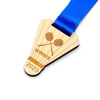 Médaille de course personnalisée en bois sur mesure, écologique, gravée au laser, imprimée UV, pour course sur route, 5K, 10K, marathon, tournoi, récompense sportive