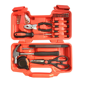 Ensemble d'outils de 39 pièces en acier au carbone pour la réparation à domicile avec tournevis, clé, marteau, ciseaux, ruban à mesurer - Product Image 2